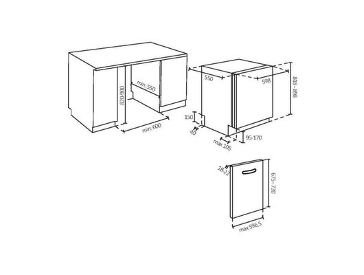 Встраиваемая посудомоечная машина CANDY CI 4E7L0W-08